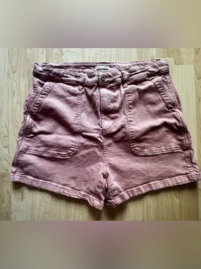 Dex High-Waist Blush Pink Utility Shorts